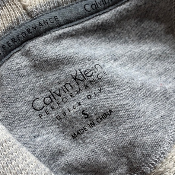 Calvin Klein Performance Burn Out Zip Up Hoodie Sweatshirt small grey - Picture 4 of 8